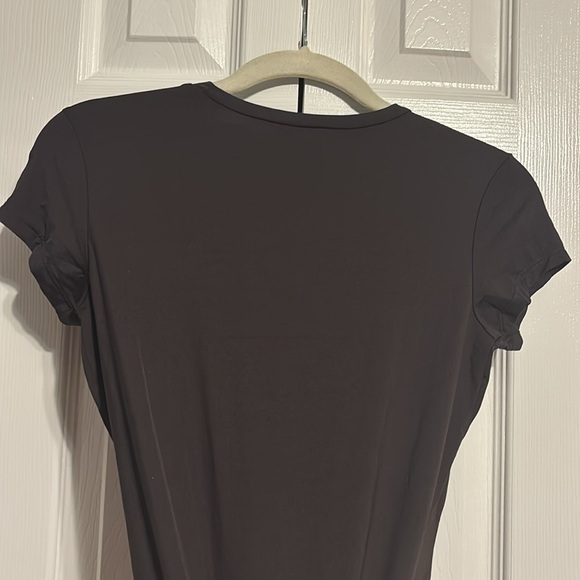 Banana Republic short sleeve stretch brown shirt size XS NWOT - Picture 6 of 7